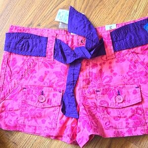 Roxy Hunter size 8 slim girls pink shorts by Limited Too NWT